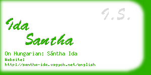 ida santha business card