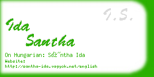 ida santha business card